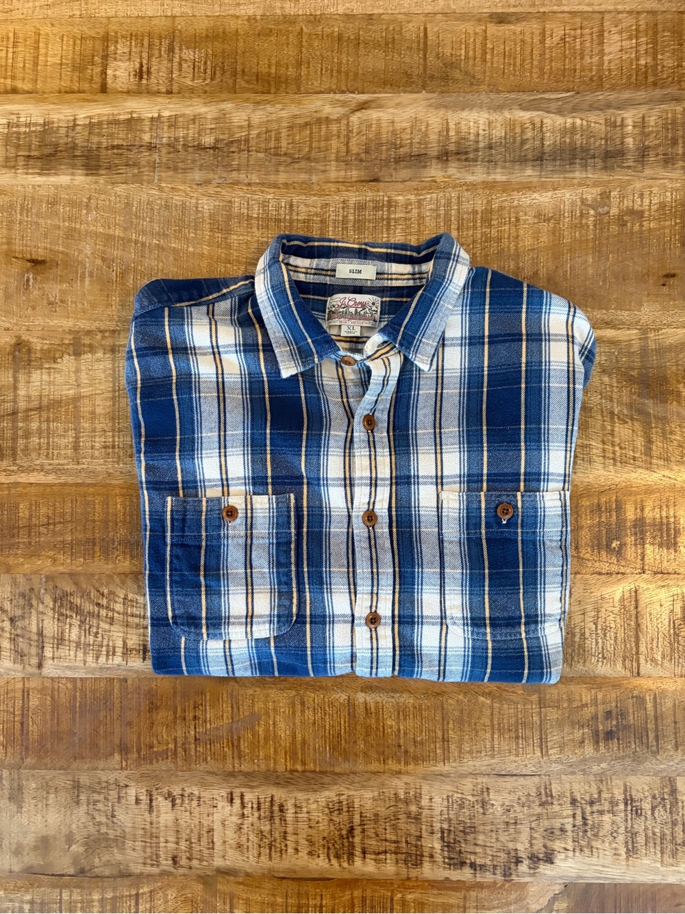 J. Crew Slim Fit Plaid Flannel Button Down Shirt